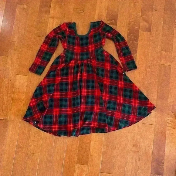 Little Sleepies Holiday Plaid Play Dress - Picture 1 of 3